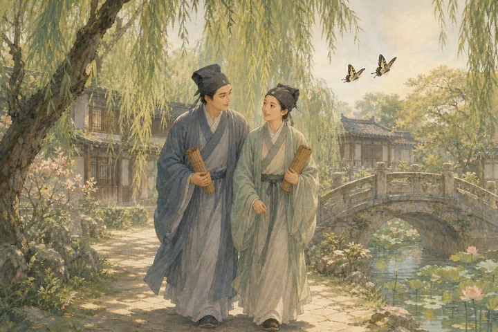 Illustration inspired by The Butterfly Lovers.